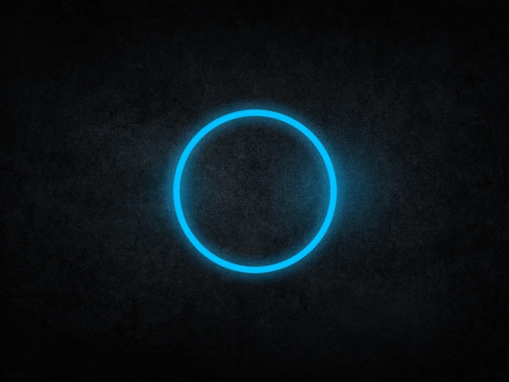 Черные обои и голубой круг
