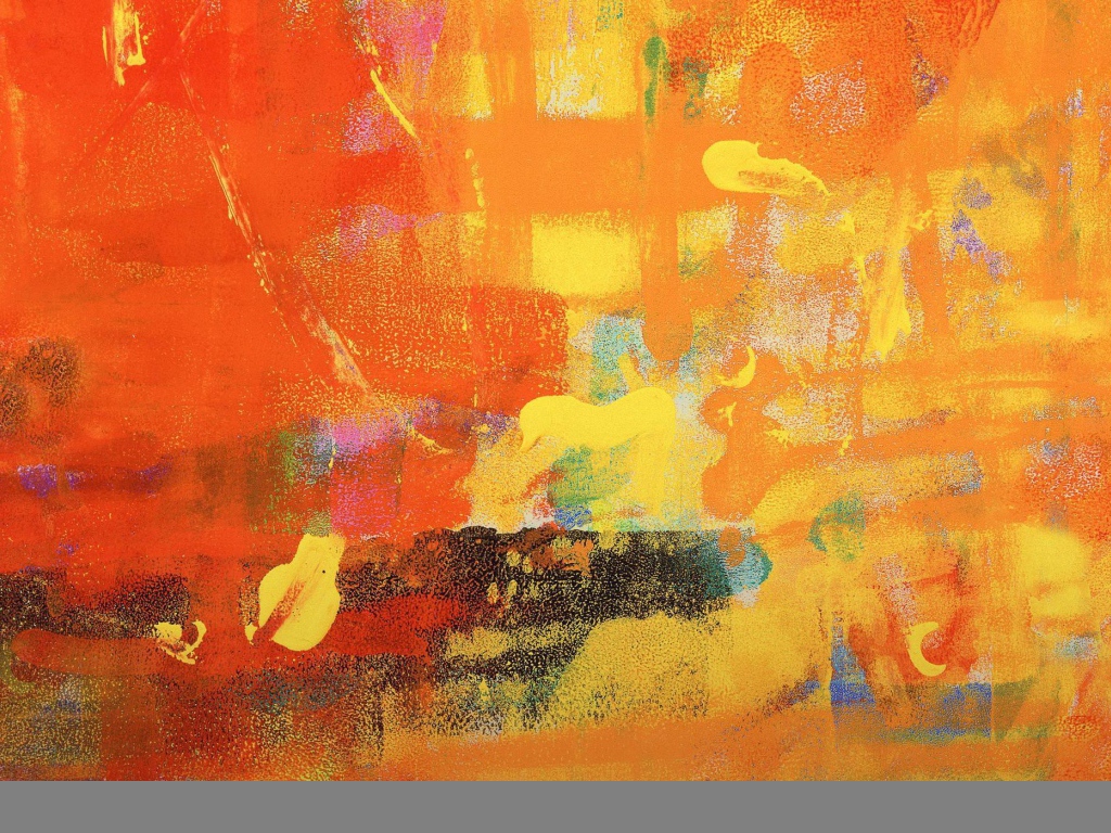 Желтые и оранжевые мазки краской