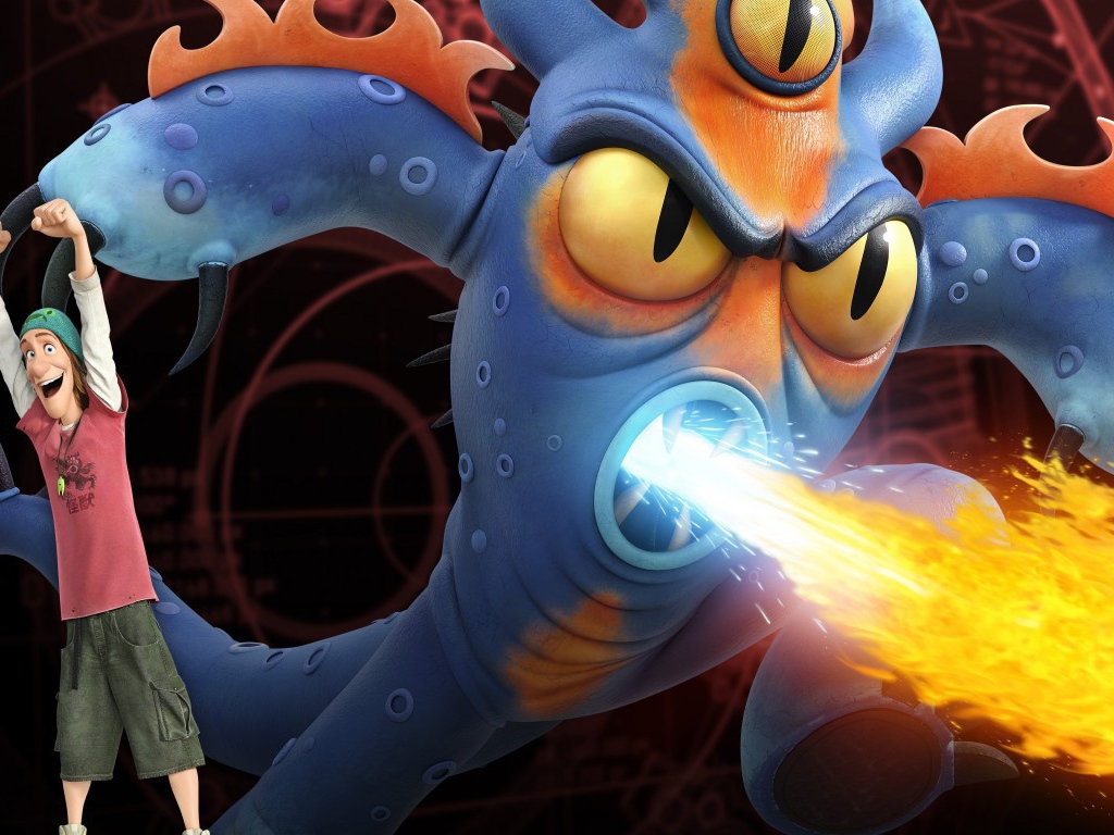 Монстр извергает пламя