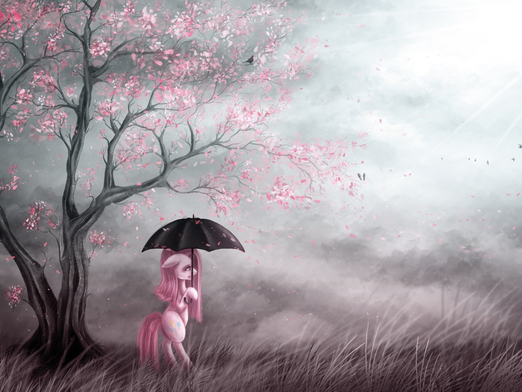 Мой маленький пони с зонтом