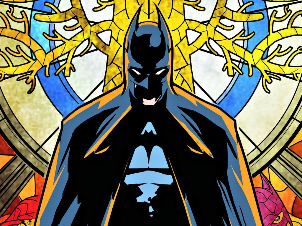 Бэт ман у витража