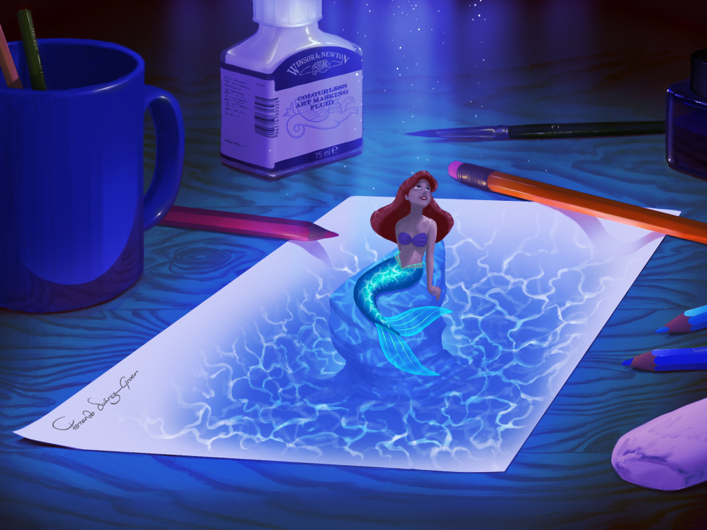 Русалочка Ариель на картинке