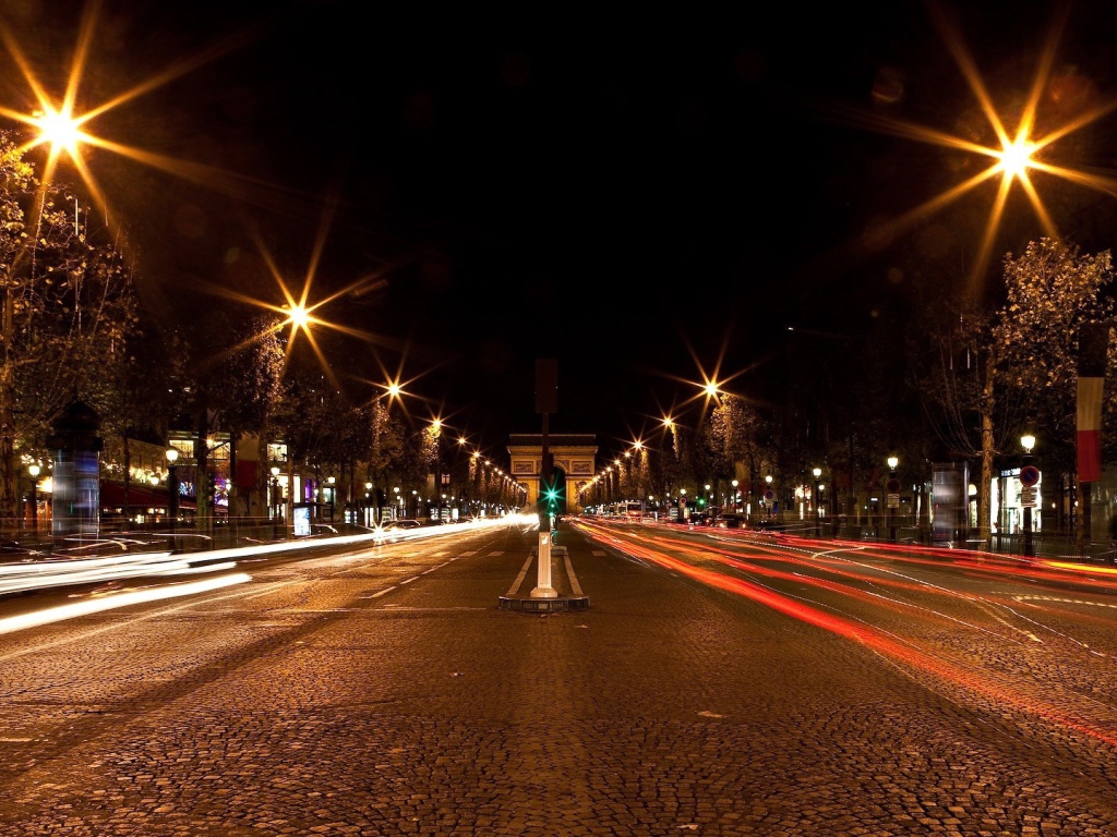 Ночная улица парижа