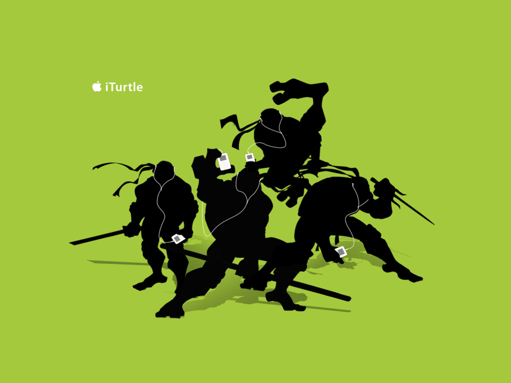 Черепашки ниндзя с наушниками