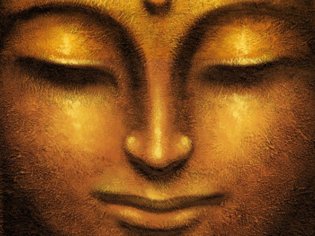 Лицо золотого Будды