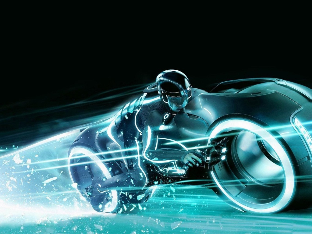 Мотоцикл из неона