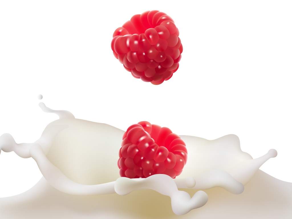 Малина в молоке