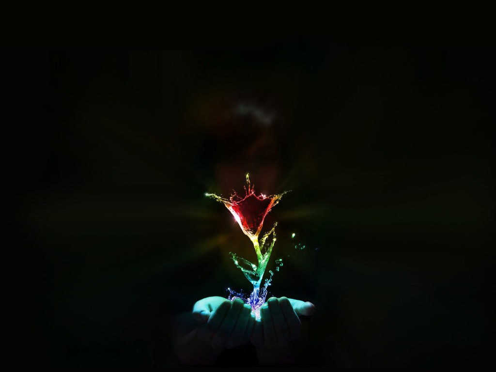 Водяной цветок в руках