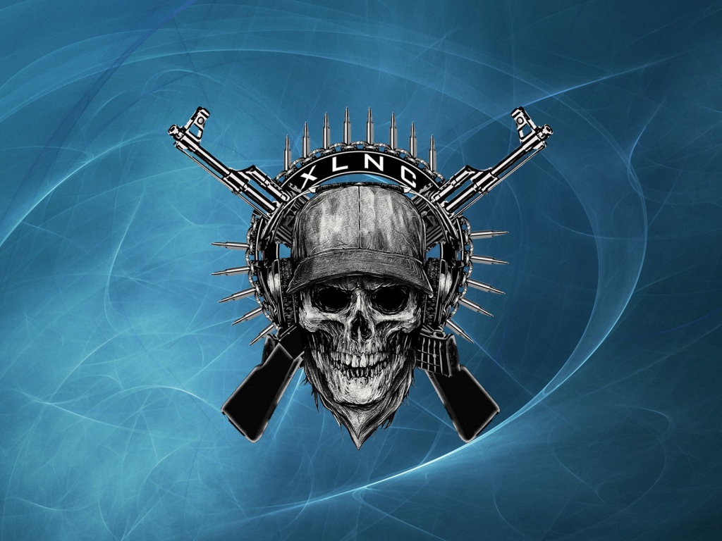 Череп и два автомата