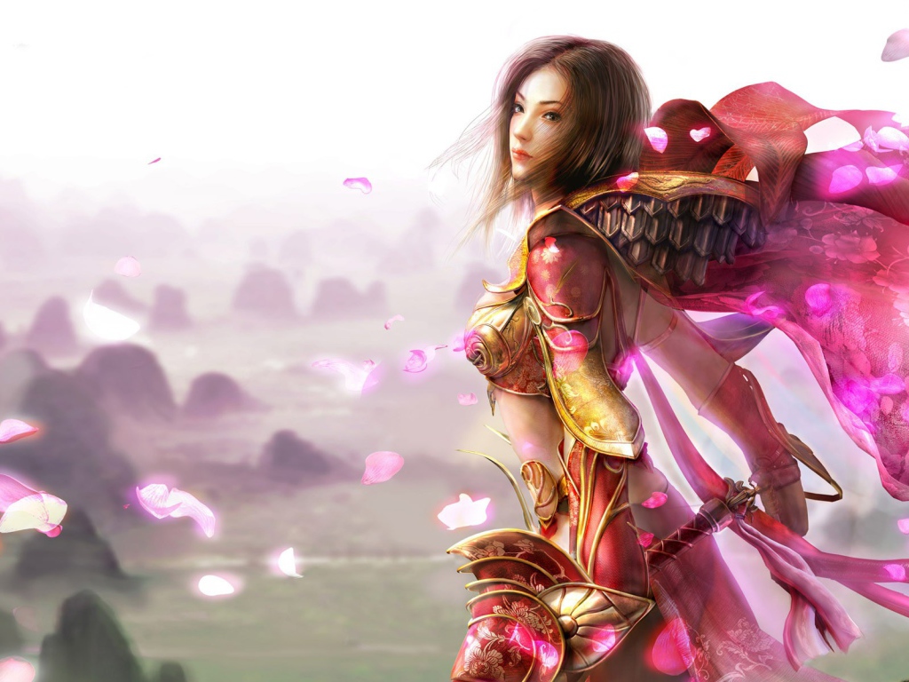 Девушка в розовых доспехах