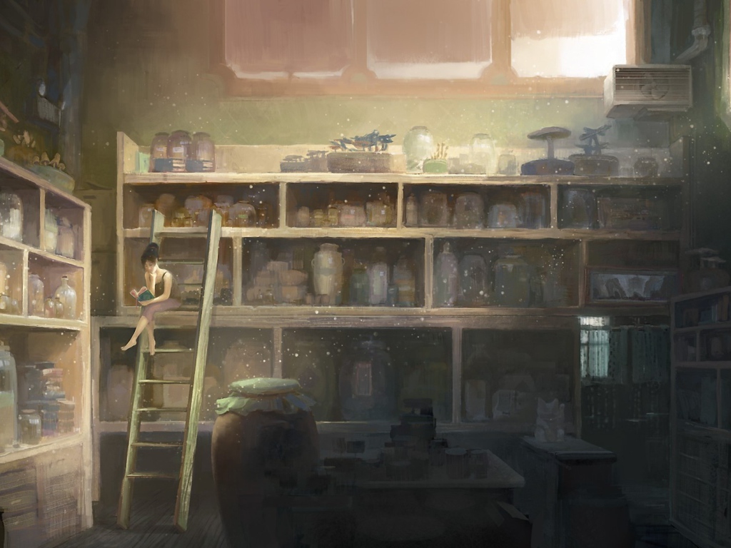 Девушка читает книгу