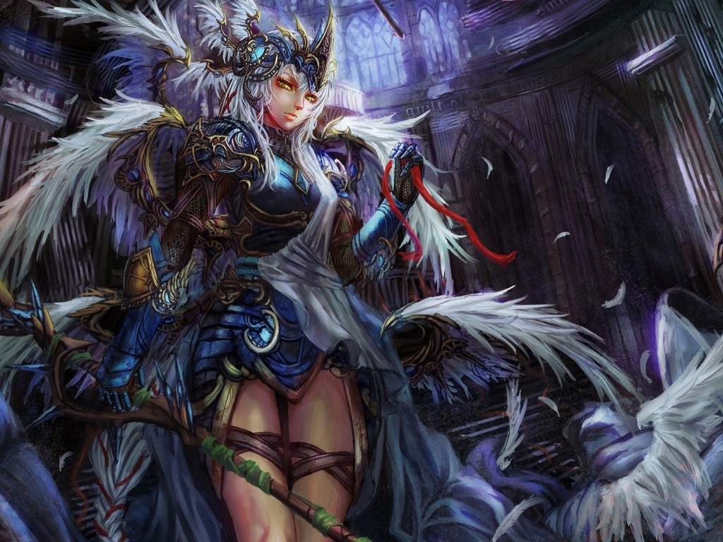 Девушка в перьях