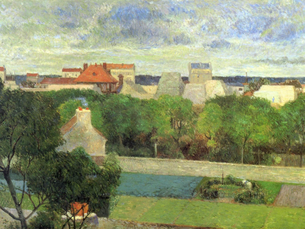 Картина Сезанна - Красивый город