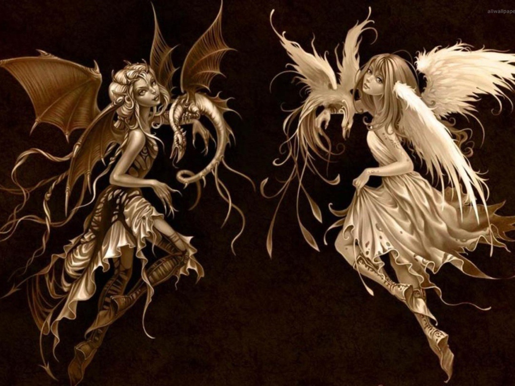 Черный и белый ангелы