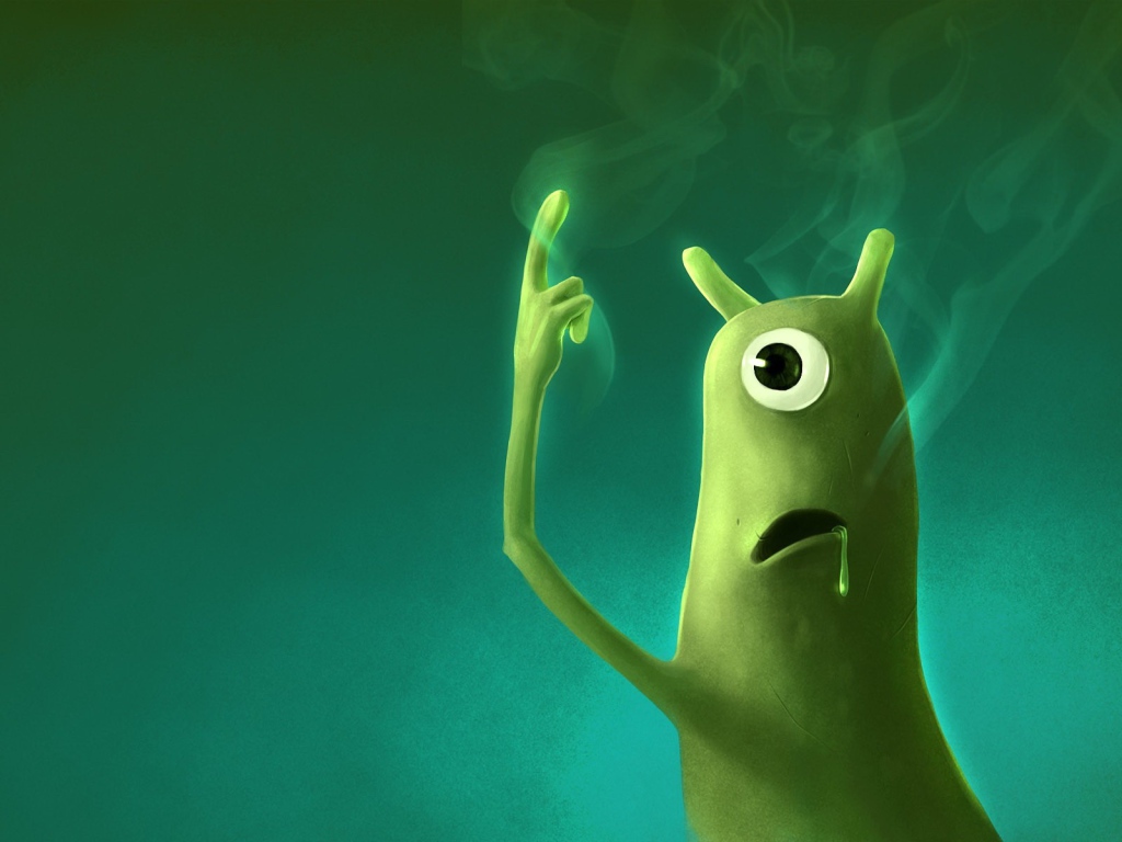 Одноглазый зеленый монстр