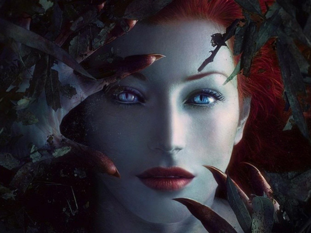 Рыжеволосая девушка вампир