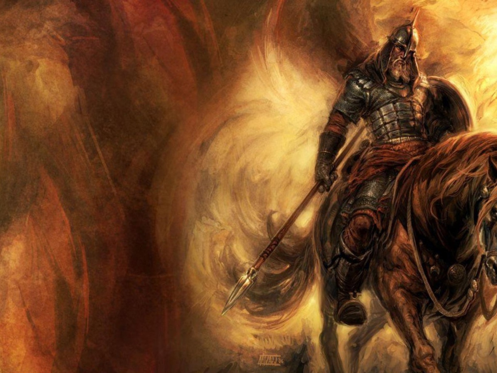 Богатырь с копьем