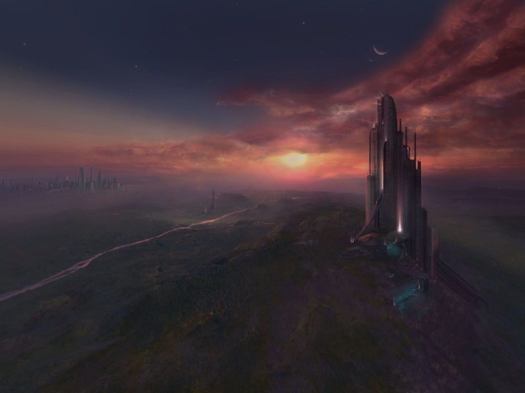 Пейзаж фантастической планеты