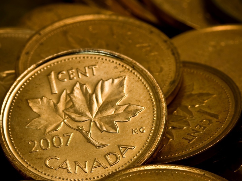 Один канадский цент