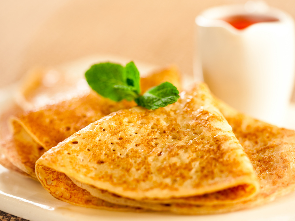 Блины с мятой