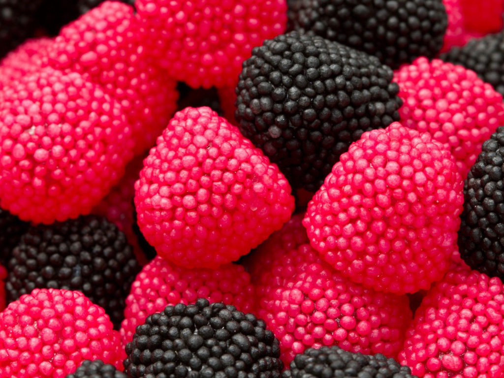 Красный и черный мармелад