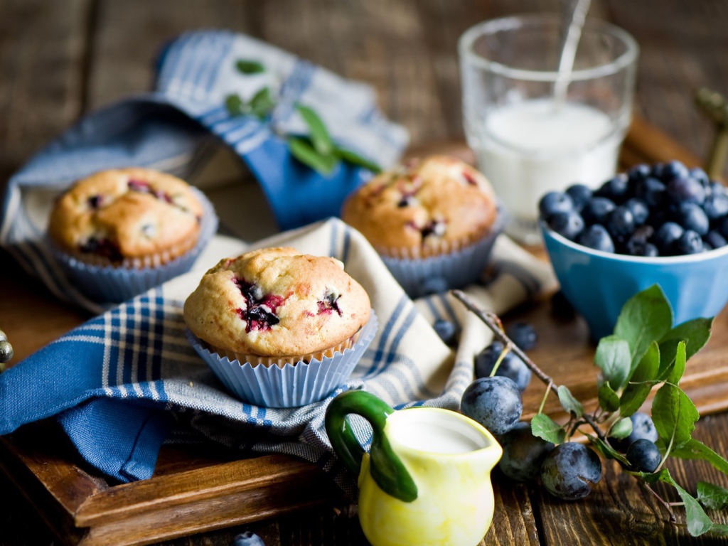 Кексы с голубикой