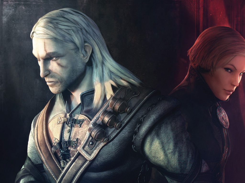 Два героя игры Ведьмак