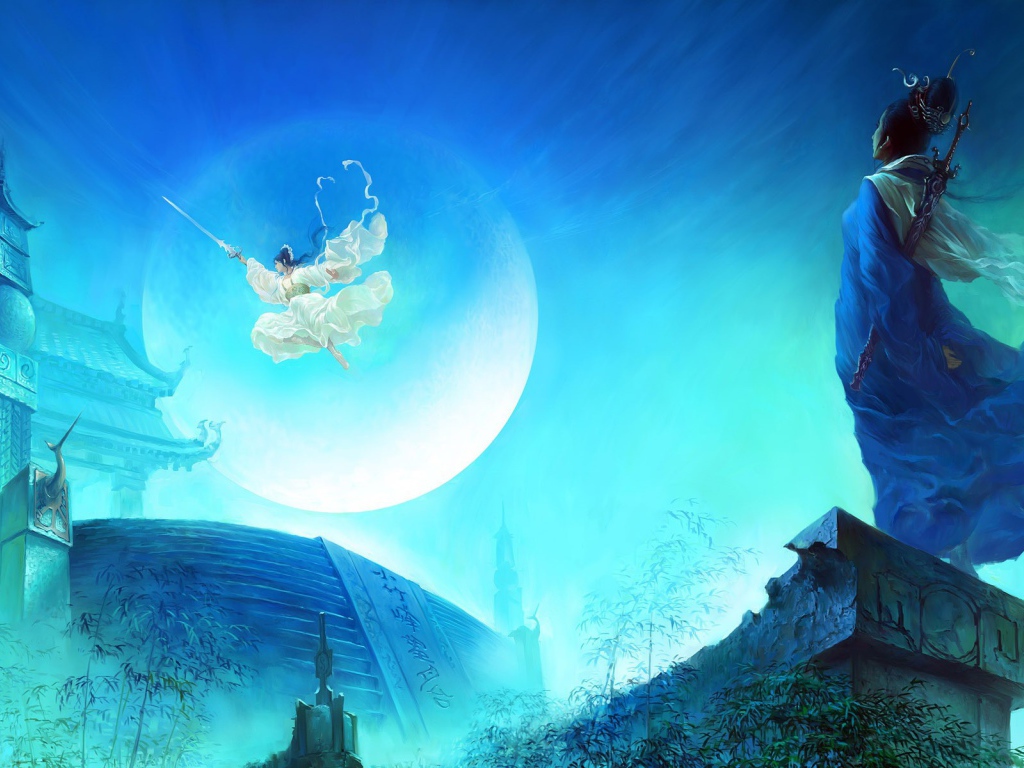 Летающий воин из игры