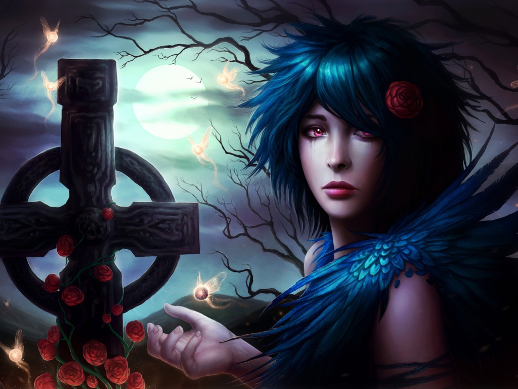 Мрачная девушка