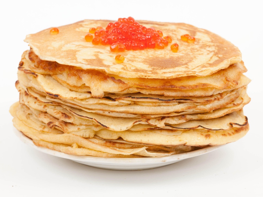 Стопка блинов на Масленицу