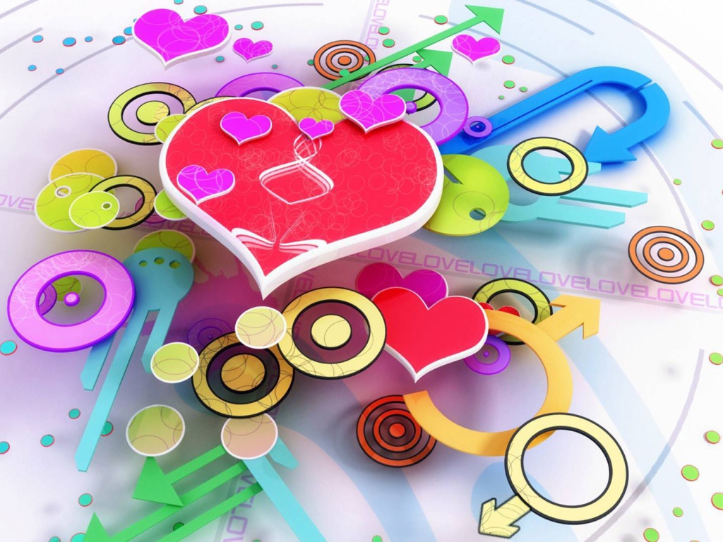 Сердечные часы на День Святого Валентина 14 февраля