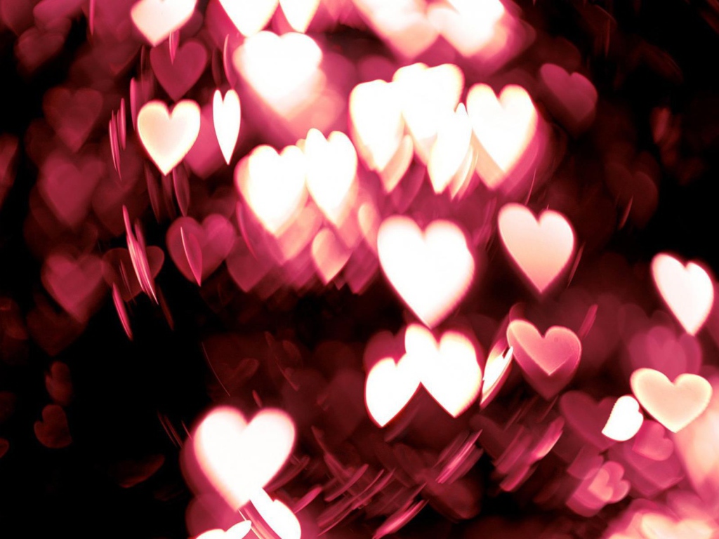 Блестящие сердца на День Святого Валентина 14 февраля