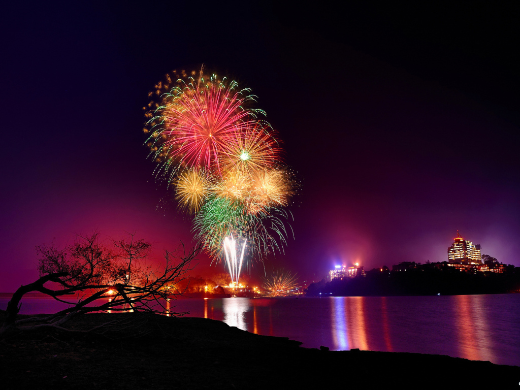 	   Fireworks over the river