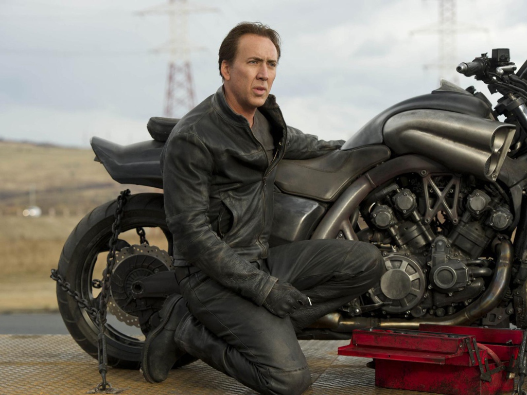 Николас Кейдж и его мотоцикл