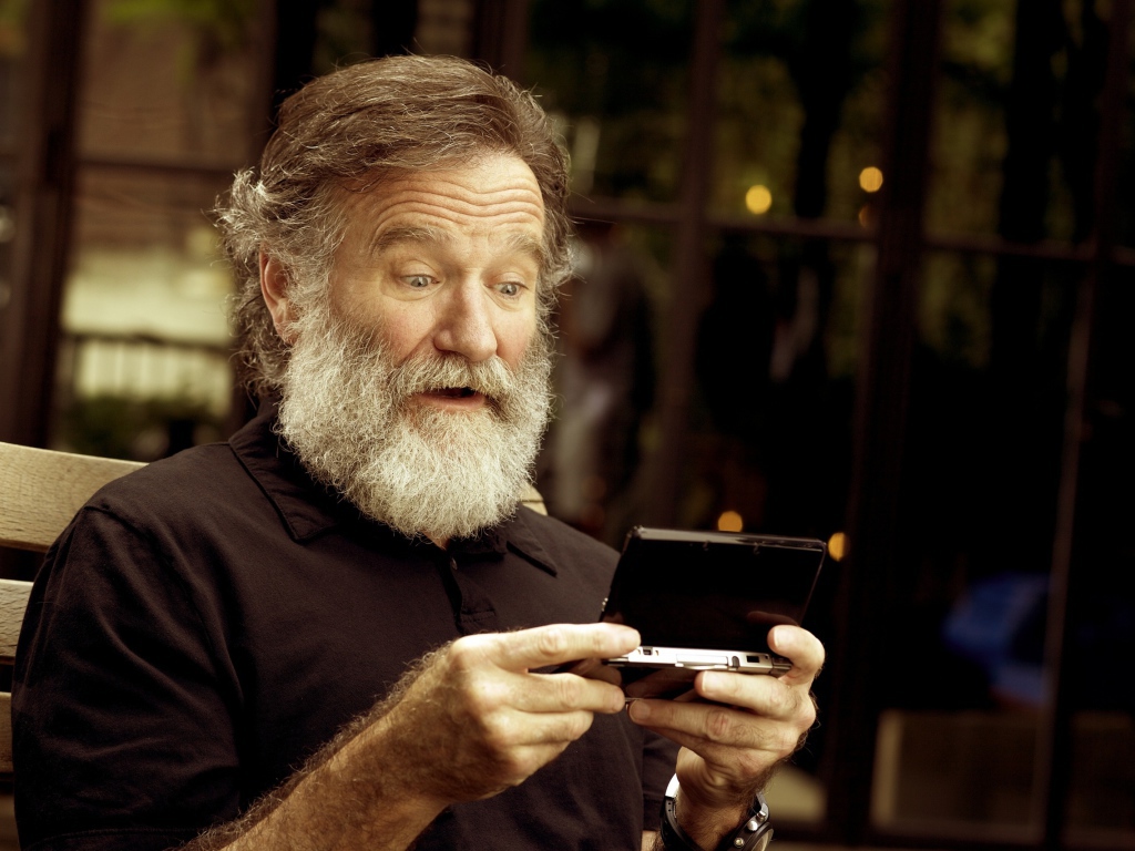 Робин Уильямс с большой бородой