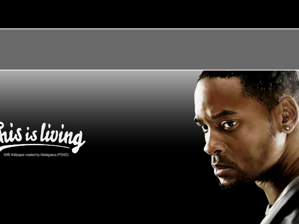 Уилл Смит на темном фоне