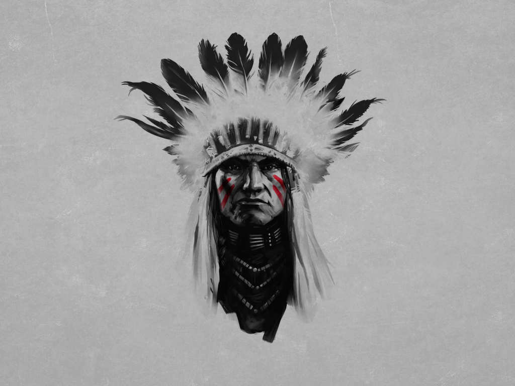 Портрет вождя индейцев