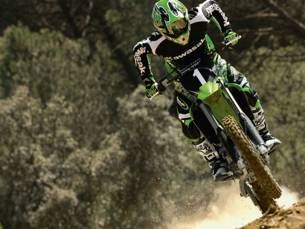 Быстрый мотоцикл Kawasaki KX 250 F