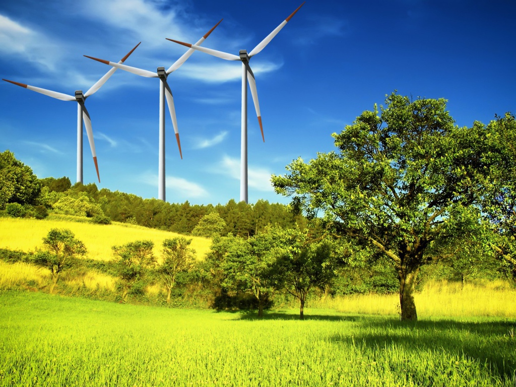 Ветряки на природе