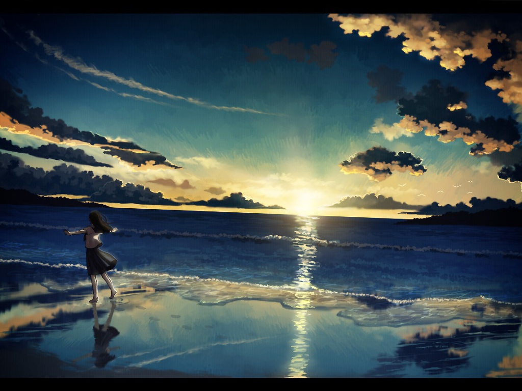 Девочка на пляже