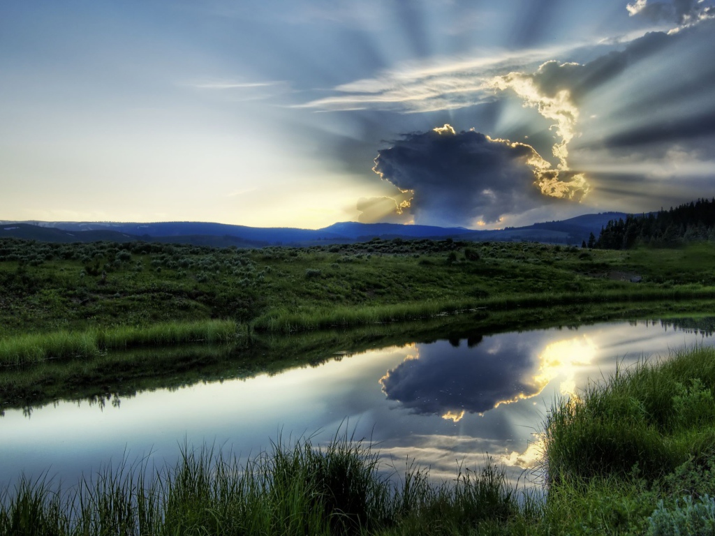 Солнце за тучей