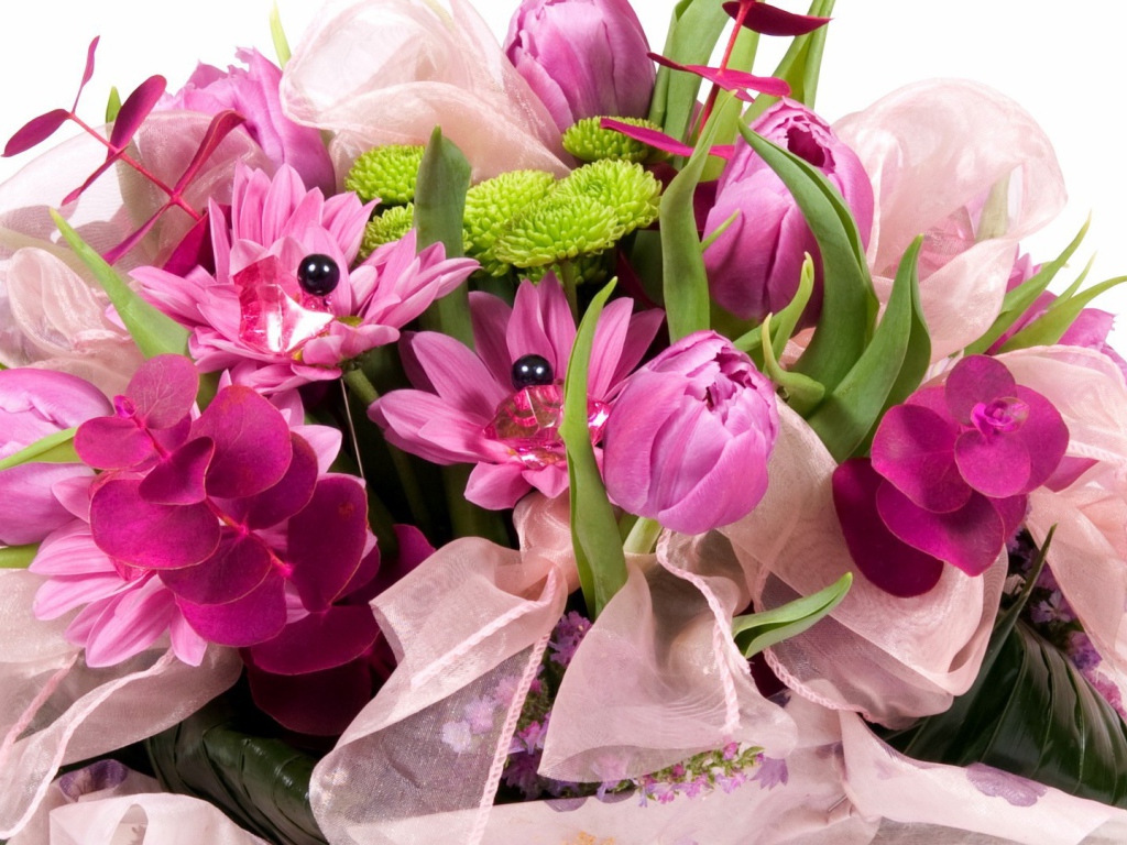 Букет фиолетовых цветов