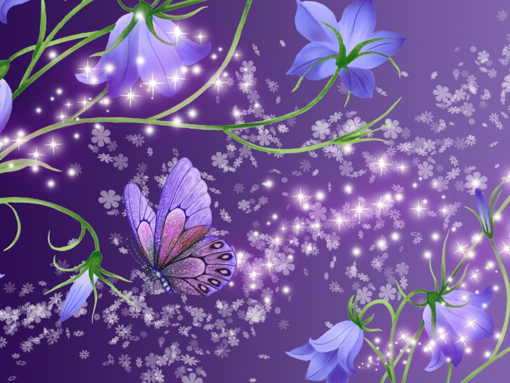 Бабочка на колокольчике