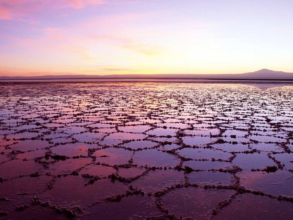 Соленое озеро в Чили 