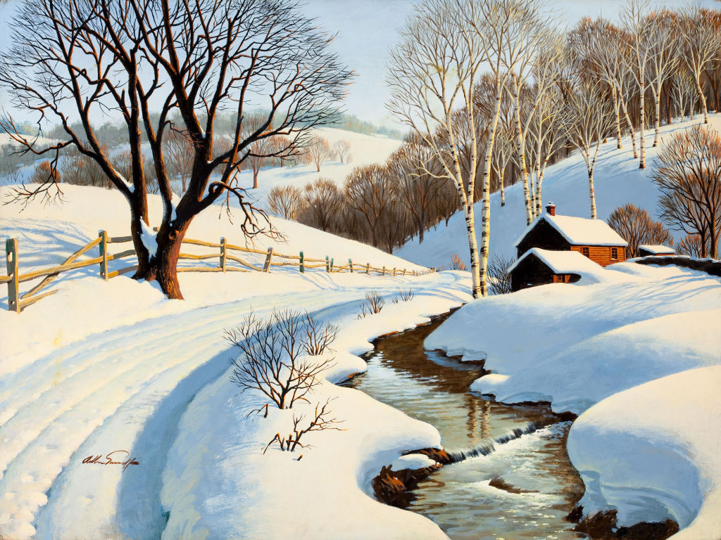 Spring Brook in the snow