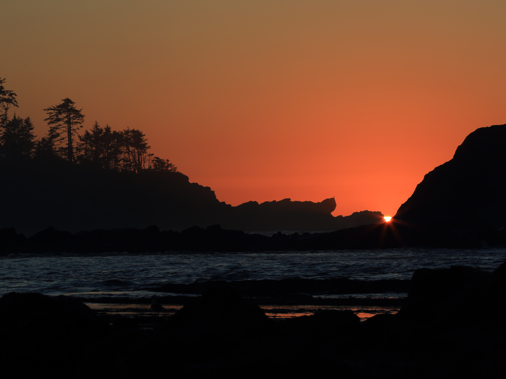 Закат в Кус-Бэй Орегон, США