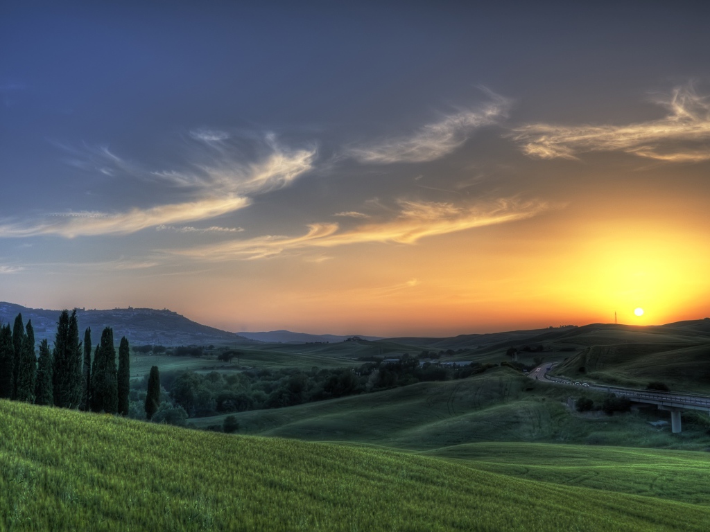 Закат в Тоскане 