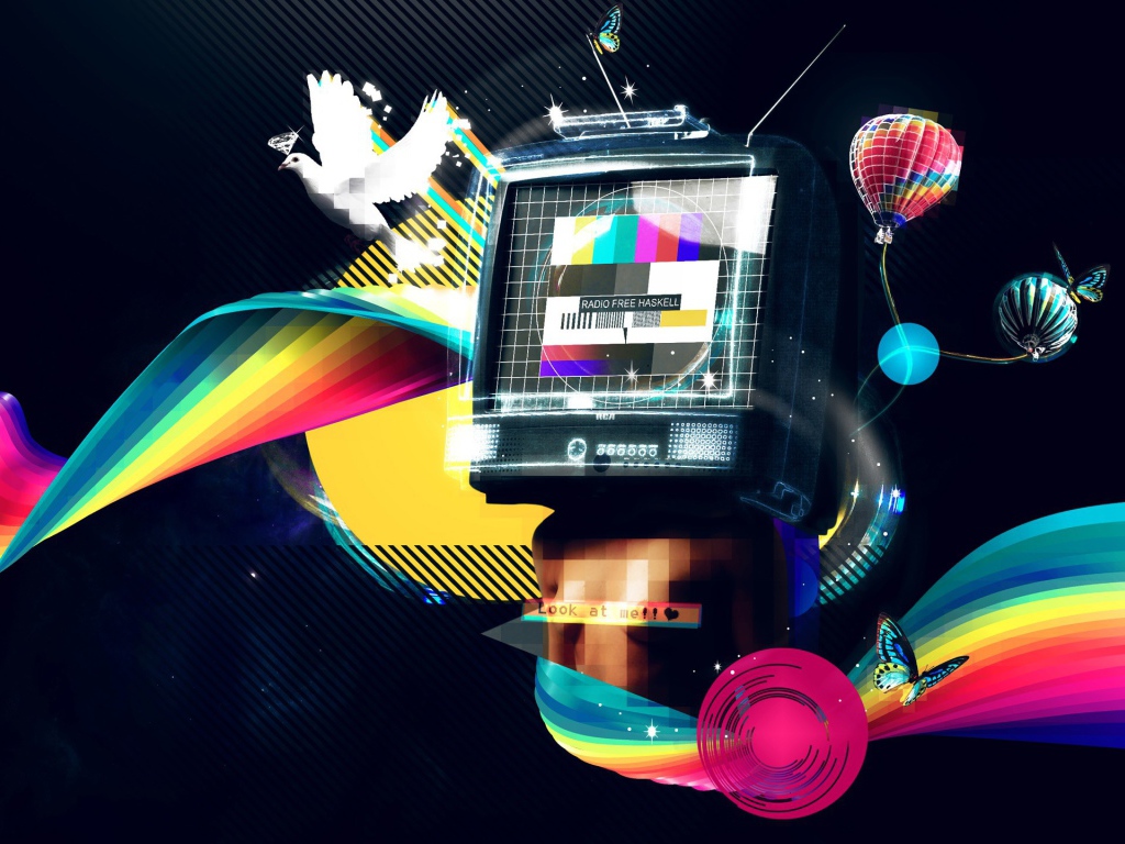 Абстракция с телевизором