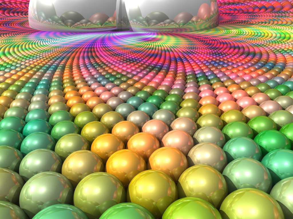 Абстракция из разноцветных шаров