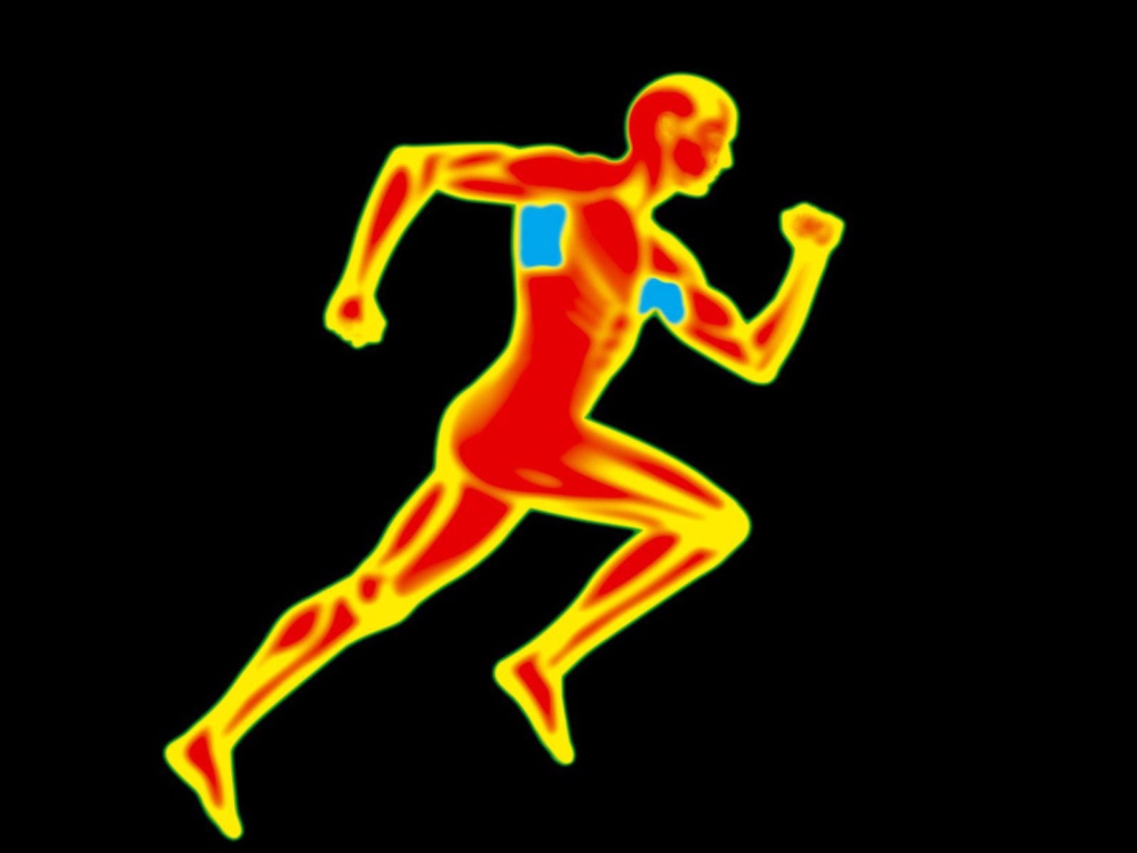 Термограмма бегущего человека